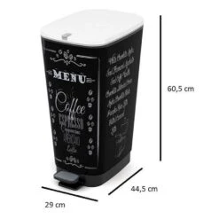Kis Chic Bin Coffee Menu Pedaalemmer - 50L - Zwart/wit 7 Kis Chic Bin Coffee Menu Pedaalemmer - 50L - Zwart/wit -Beste Opslag Winkel 026120f5821f45d0bbb97dff7eb0cbcb