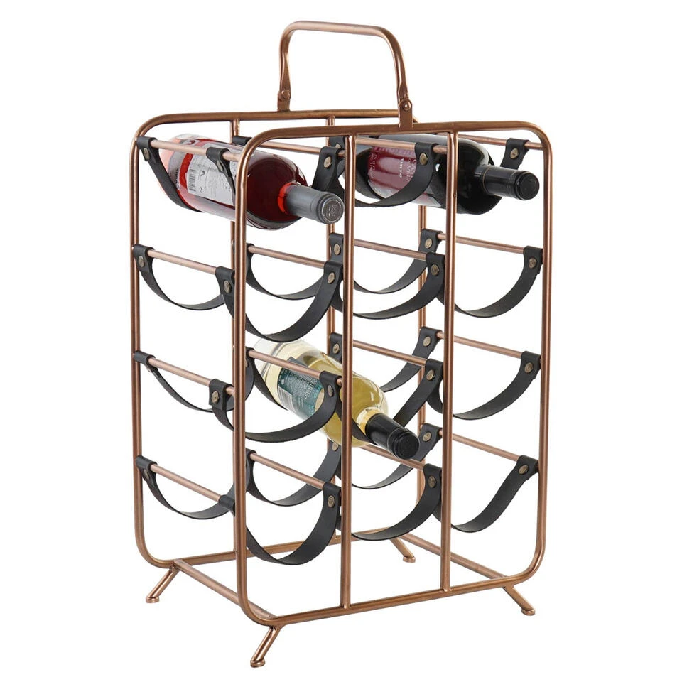 Items Wijnrek - 12 Flessen - Koper - Metaal - 37 X 54 Cm 5 Items Wijnrek - 12 Flessen - Koper - Metaal - 37 X 54 Cm - Afbeelding 3