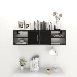 VidaXL Wandschap 102x30x29 Cm Spaanplaat Zwart -Beste Opslag Winkel 0be29f66fd7f45ebb7031f4032ae49c9
