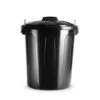 Forte Plastics Afvalbak - Zwart - Afvalemmer Met Deksel - 51 L -Beste Opslag Winkel 1000003058