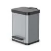 Prullenbak Oko Duo Plus Zilver 2x9L M - Hailo -Beste Opslag Winkel 1000003923