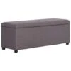 VidaXL Bankje Met Opbergvak 116 Cm Polyester Taupe -Beste Opslag Winkel 1000005788