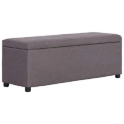 VidaXL Bankje Met Opbergvak 116 Cm Polyester Taupe