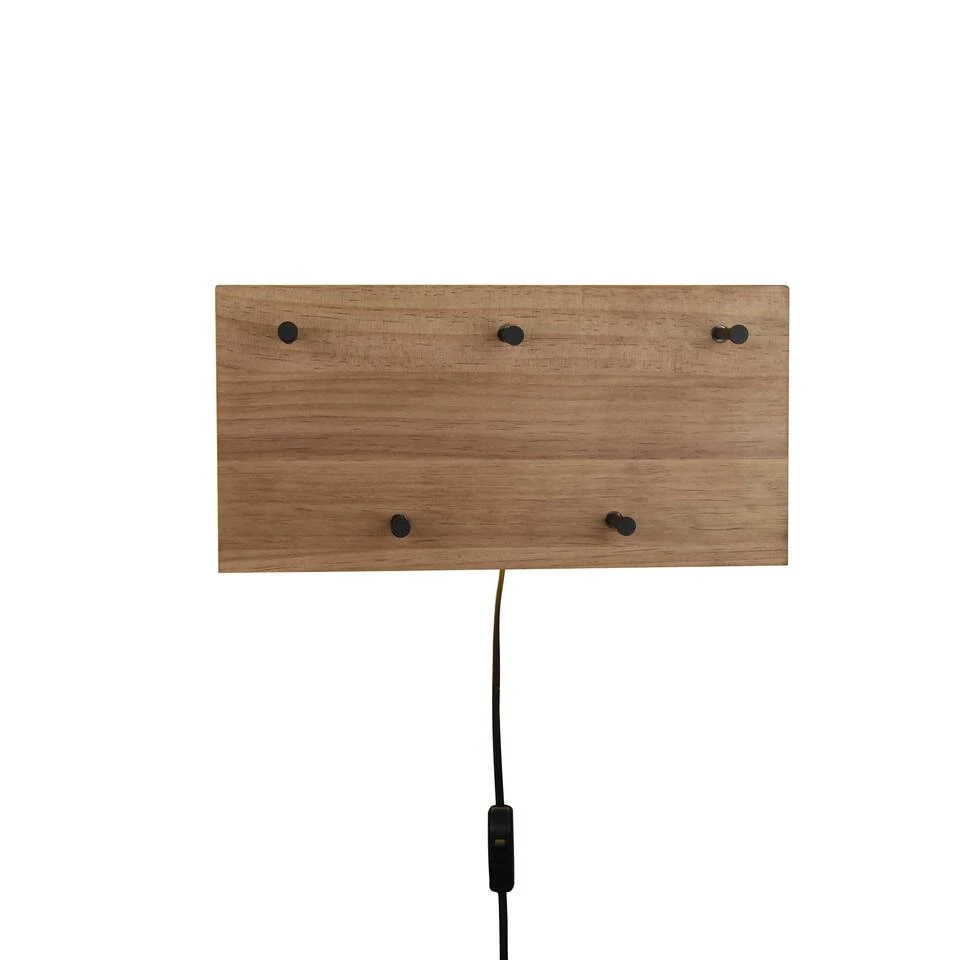Trio Leuchten Kapstok Romy LED - 40 X 20 Cm - 5 Haken - Hout 4 Trio Leuchten Kapstok Romy LED - 40 X 20 Cm - 5 Haken - Hout - Afbeelding 2