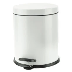 Cosy & Trendy Pedaalemmer - Wit - RVS - 3 L - 19 X 24 Cm