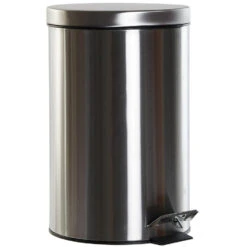 Items Pedaalemmer - Mat Zilverkleurig - RVS - 12 L - 40 Cm