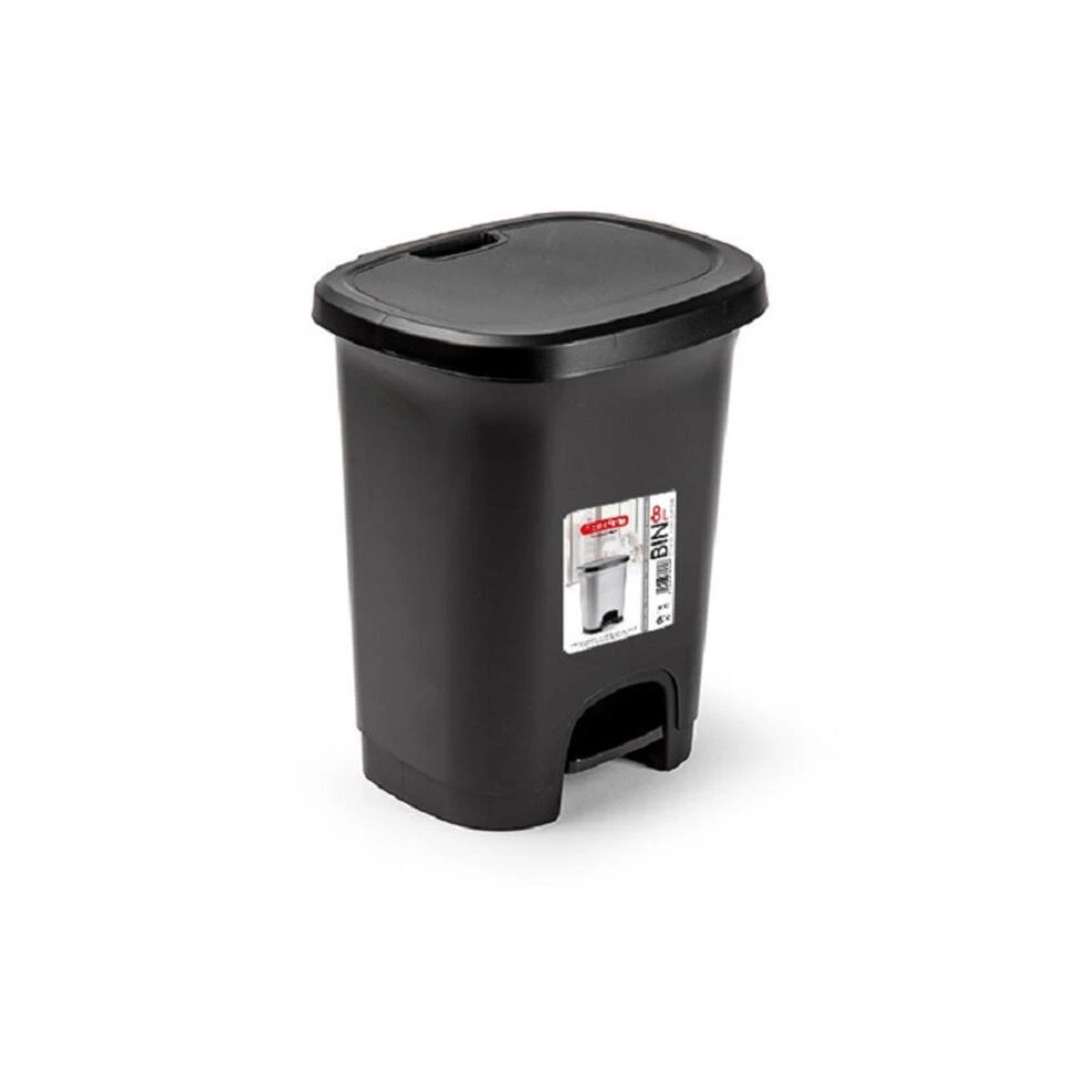 PlasticForte Pedaalemmer - Zwart - Kunststof - 8 L - 30 Cm 3 PlasticForte Pedaalemmer - Zwart - Kunststof - 8 L - 30 Cm