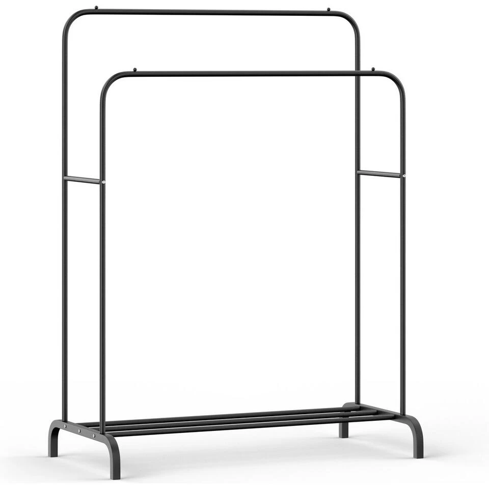 O'DADDY® Kledingrek Metaal - Dubbele Buis Tot 25 Kg - 110x54x150 - Zw 3 O'DADDY® Kledingrek Metaal - Dubbele Buis Tot 25 Kg - 110x54x150 - Zw