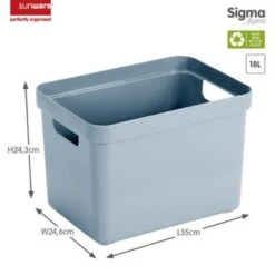 Sigma Home Opbergbox 18L Blauw -Beste Opslag Winkel 1000014049 0101