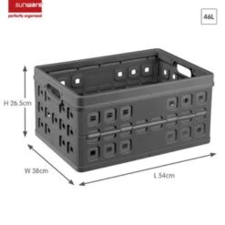 Square Vouwkrat 46L Antraciet 7 Square Vouwkrat 46L Antraciet -Beste Opslag Winkel 1000014054 0101