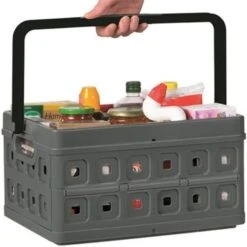 Square Vouwkrat Met Handgreep 24L Antraciet 9 Square Vouwkrat Met Handgreep 24L Antraciet -Beste Opslag Winkel 1000014064 0111