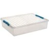 Q-line Opbergbox 60L Transparant Blauw -Beste Opslag Winkel 1000014071