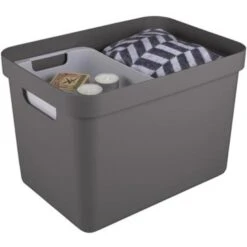 Sigma Home Opbergbox 18L Taupe -Beste Opslag Winkel 1000014074 0102
