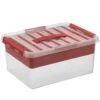 Q-line Opbergbox Met Inzet 15L Transparant Rood 1 Q-line Opbergbox Met Inzet 15L Transparant Rood -Beste Opslag Winkel 1000014082