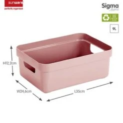 Sigma Home Opbergbox 9L Roze -Beste Opslag Winkel 1000014088 0101