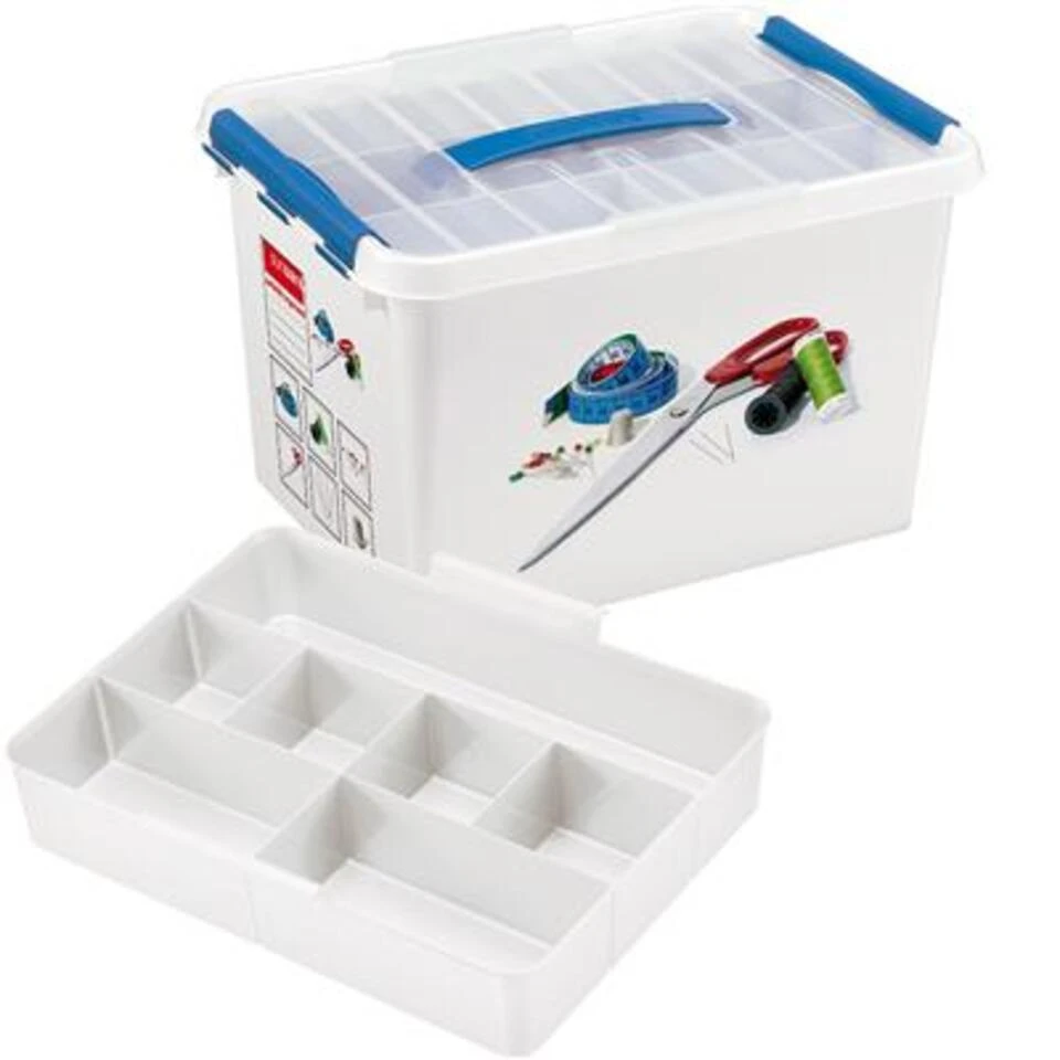 Q-line Naaidoos Met Inzet 22L Wit Blauw 5 Q-line Naaidoos Met Inzet 22L Wit Blauw - Afbeelding 3