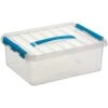 Q-line Opbergbox 12L Transparant Blauw 1 Q-line Opbergbox 12L Transparant Blauw -Beste Opslag Winkel 1000014099