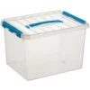 Q-line Opbergbox 22L Transparant Blauw -Beste Opslag Winkel 1000014103