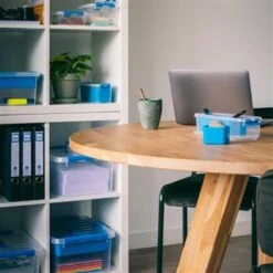 Q-line Opbergbox 15L Transparant Blauw 7 Q-line Opbergbox 15L Transparant Blauw -Beste Opslag Winkel 1000014107 0102