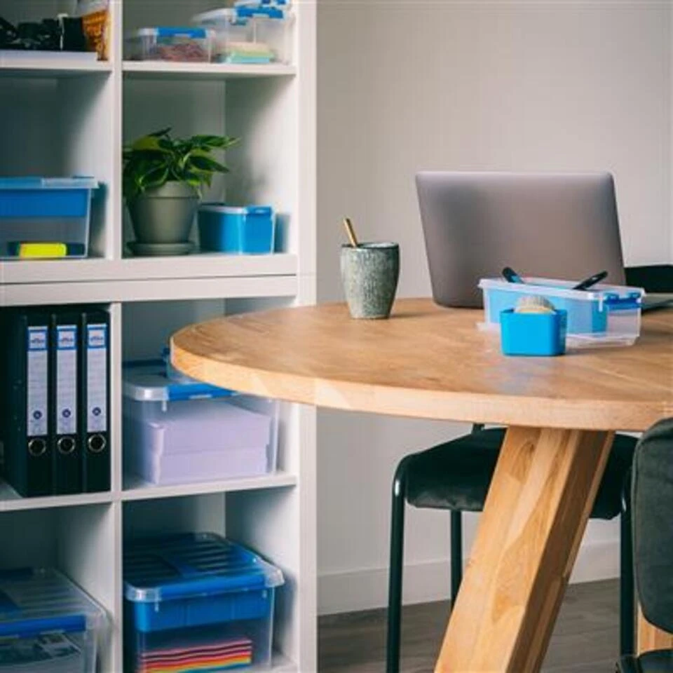 Q-line Opbergbox 15L Transparant Blauw 5 Q-line Opbergbox 15L Transparant Blauw - Afbeelding 3