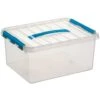 Q-line Opbergbox 15L Transparant Blauw 1 Q-line Opbergbox 15L Transparant Blauw -Beste Opslag Winkel 1000014107