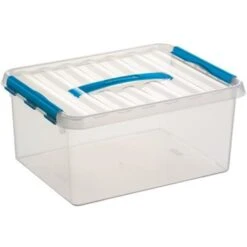 Q-line Opbergbox 15L Transparant Blauw