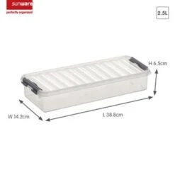 Q-line Opbergbox 2,5L Transparant Metaal -Beste Opslag Winkel 1000014117 0101