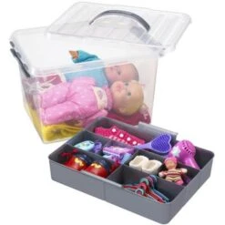 Q-line Opbergbox Met Inzet 15L Transparant Metaal 8 Q-line Opbergbox Met Inzet 15L Transparant Metaal -Beste Opslag Winkel 1000014130 0110