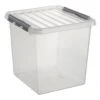 Q-line Opbergbox 38L Transparant Metaal 1 Q-line Opbergbox 38L Transparant Metaal -Beste Opslag Winkel 1000014131