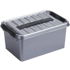 Q-line Opbergbox 6L Metaal Zwart