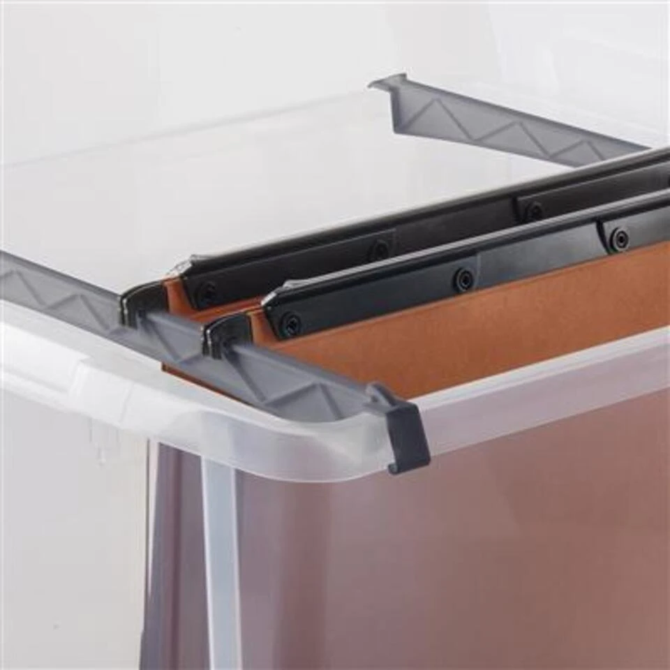 Nesta Hangmappen Box Met 2 Strips 37L Transparant Grijs 5 Nesta Hangmappen Box Met 2 Strips 37L Transparant Grijs - Afbeelding 3