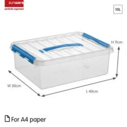 Q-line Opbergbox 10L Transparant Blauw -Beste Opslag Winkel 1000014178 0101