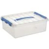 Q-line Opbergbox 10L Transparant Blauw 2 Q-line Opbergbox 10L Transparant Blauw -Beste Opslag Winkel 1000014178