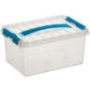 Q-line Opbergbox 6L Transparant Blauw -Beste Opslag Winkel 1000014190