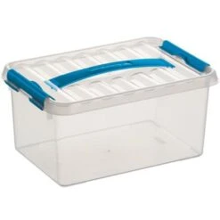 Q-line Opbergbox 6L Transparant Blauw