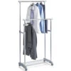 Zeller Kledingrek - Dubbele Stang - Verrijdbaar - 107 Cm -Beste Opslag Winkel 1000014828