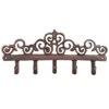 Esschert Design Wandkapstok - Gietijzer - Bruin - 5 Haken - 32 Cm