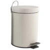 Merkloos Pedaalemmer - Wit - 3 L - RVS - 21 X 30 Cm -Beste Opslag Winkel 1000017359