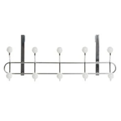 Items Kapstok - Deurhanger - Zilverkleurig - 10-haaks - 44 Cm