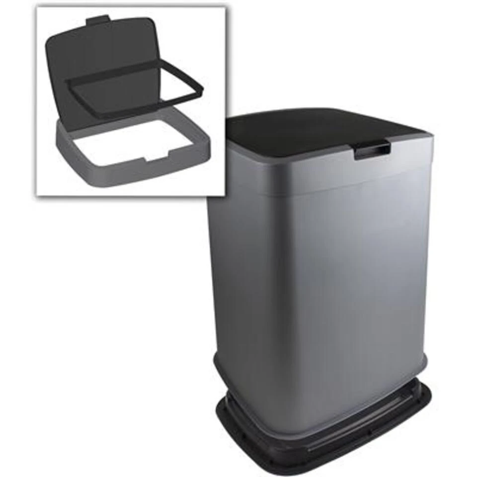 Delta Bodemplaat - Voor Vuilniszakhouder 70L Zwart 4 Delta Bodemplaat - Voor Vuilniszakhouder 70L Zwart - Afbeelding 2