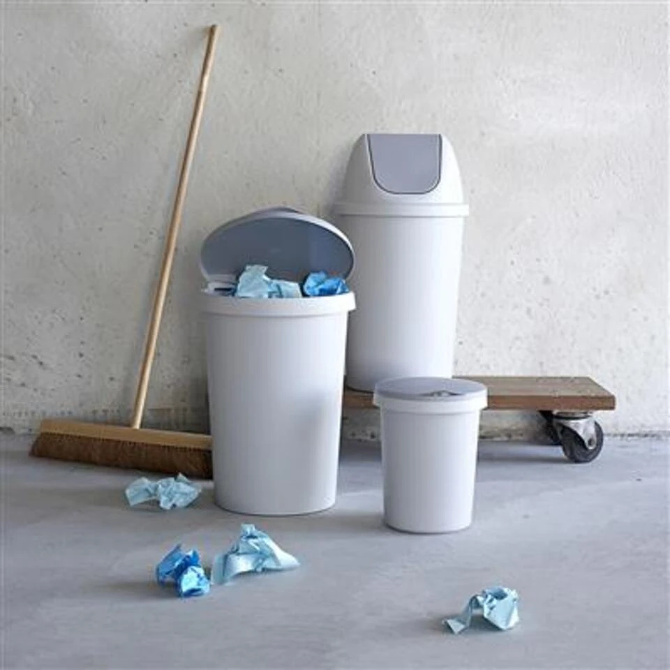 Twinga Prullenbak Met Klepdeksel 45L Grijs 4 Twinga Prullenbak Met Klepdeksel 45L Grijs - Afbeelding 2