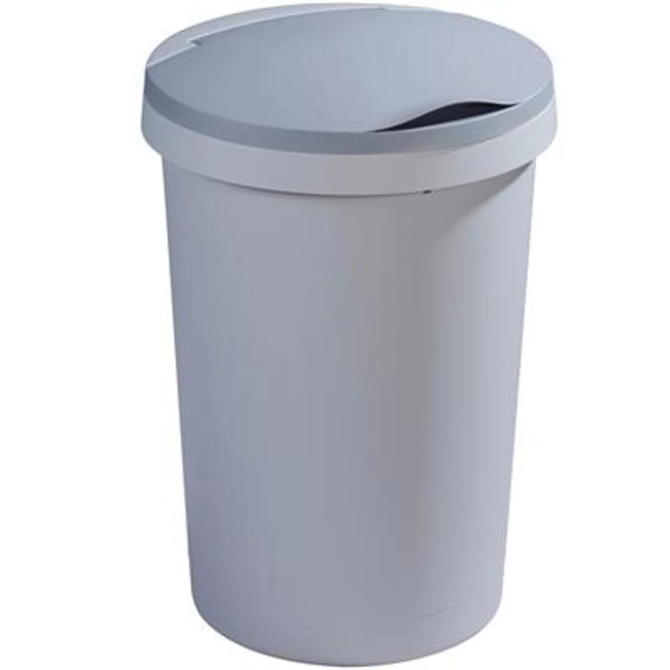 Twinga Prullenbak Met Klepdeksel 45L Grijs 3 Twinga Prullenbak Met Klepdeksel 45L Grijs