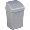 Delta Prullenbak Met Swingdeksel 10L Grijs -Beste Opslag Winkel 1000017828