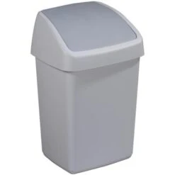 Delta Prullenbak Met Swingdeksel 10L Grijs