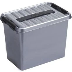 Q-line Opbergbox 9L Metaal Zwart