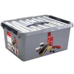 Q-line Schoenpoetsdoos Met Inzet 15L Metaal Zwart