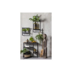 WOOOD Wandrek Binnen/Buiten Febe - Metaal - Zwart - 40x40x20 -Beste Opslag Winkel 1000018850 0102