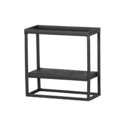 WOOOD Wandrek Binnen/Buiten Febe - Metaal - Zwart - 40x40x20 -Beste Opslag Winkel 1000018850 0103