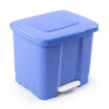 Forte Plastics Pedaalemmer - Blauw - Dubbele Vuilnisbak - 35 Liter -Beste Opslag Winkel 1000021119