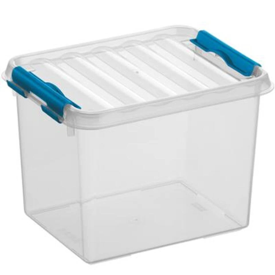Q-line Opbergbox 3L Transparant Blauw 3 Q-line Opbergbox 3L Transparant Blauw